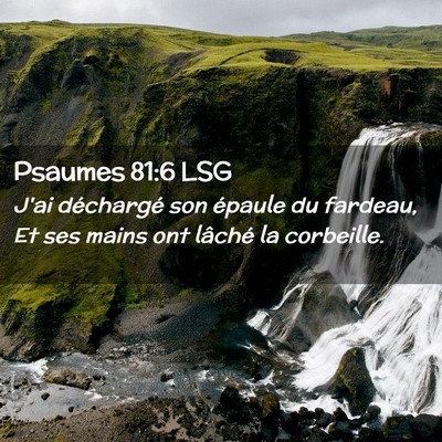 Picture 02 - Psaumes 81:6 LSG - J'ai déchargé son épaule du fardeau, Et ses - Bible Verse Picture