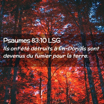Picture 02 - Psaumes 83:10 LSG - Ils ont été détruits à En-Dor, Ils sont - Bible Verse Picture