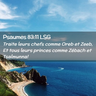 Picture 02 - Psaumes 83:11 LSG - Traite leurs chefs comme Oreb et Zeeb, Et tous - Bible Verse Picture