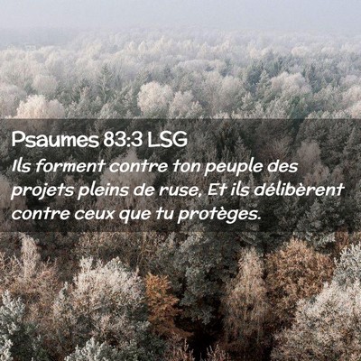 Picture 02 - Psaumes 83:3 LSG - Ils forment contre ton peuple des projets pleins - Bible Verse Picture