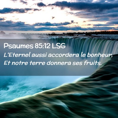 Picture 02 - Psaumes 85:12 LSG - L'Eternel aussi accordera le bonheur, Et notre - Bible Verse Picture