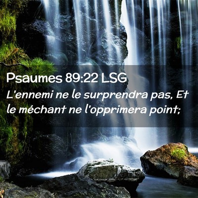Picture 02 - Psaumes 89:22 LSG - L'ennemi ne le surprendra pas, Et le méchant ne - Bible Verse Picture