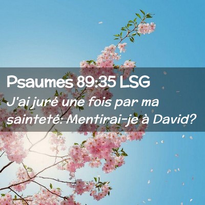 Picture 02 - Psaumes 89:35 LSG - J'ai juré une fois par ma sainteté: Mentirai-je - Bible Verse Picture