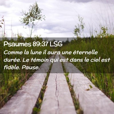 Picture 02 - Psaumes 89:37 LSG - Comme la lune il aura une éternelle durée. Le - Bible Verse Picture