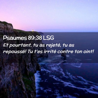 Picture 02 - Psaumes 89:38 LSG - Et pourtant, tu as rejeté, tu as repoussé! Tu - Bible Verse Picture