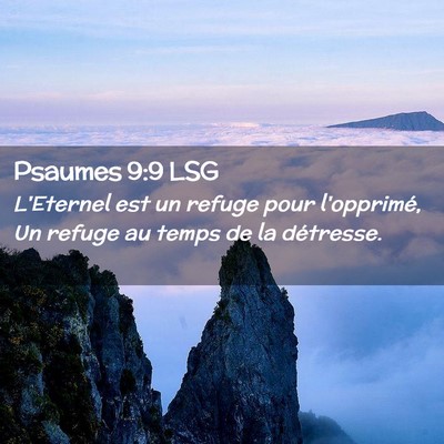 Picture 02 - Psaumes 9:9 LSG - L'Eternel est un refuge pour l'opprimé, Un - Bible Verse Picture