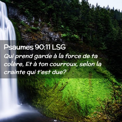 Picture 02 - Psaumes 90:11 LSG - Qui prend garde à la force de ta colère, Et à - Bible Verse Picture