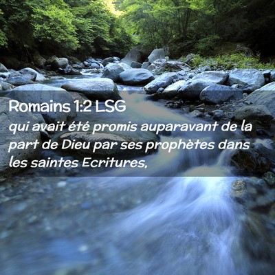 Picture 02 - Romains 1:2 LSG - qui avait été promis auparavant de la part de - Bible Verse Picture