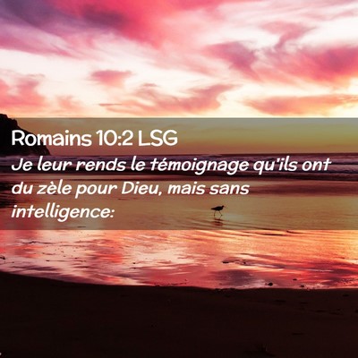 Picture 02 - Romains 10:2 LSG - Je leur rends le témoignage qu'ils ont du zèle - Bible Verse Picture