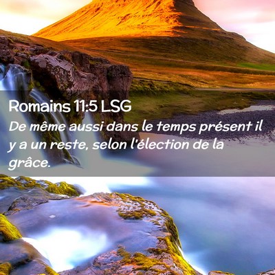 Picture 02 - Romains 11:5 LSG - De même aussi dans le temps présent il y a un - Bible Verse Picture