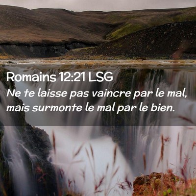 Picture 02 - Romains 12:21 LSG - Ne te laisse pas vaincre par le mal, mais - Bible Verse Picture