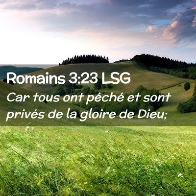 Picture 02 - Romains 3:23 LSG - Car tous ont péché et sont privés de la gloire - Bible Verse Picture