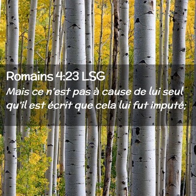 Picture 02 - Romains 4:23 LSG - Mais ce n'est pas à cause de lui seul qu'il est - Bible Verse Picture