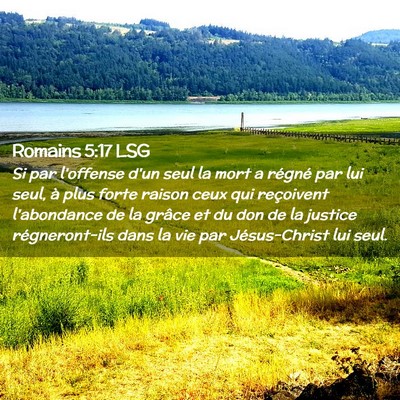 Picture 02 - Romains 5:17 LSG - Si par l'offense d'un seul la mort a régné par - Bible Verse Picture