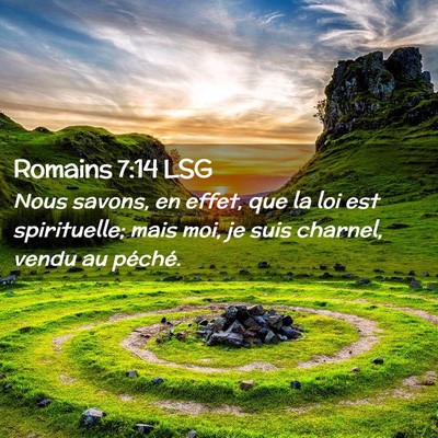Picture 02 - Romains 7:14 LSG - Nous savons, en effet, que la loi est - Bible Verse Picture