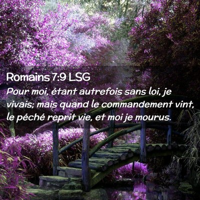 Picture 02 - Romains 7:9 LSG - Pour moi, étant autrefois sans loi, je vivais; - Bible Verse Picture