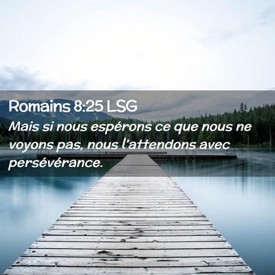 Picture 02 - Romains 8:25 LSG - Mais si nous espérons ce que nous ne voyons pas, - Bible Verse Picture
