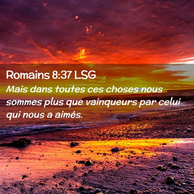 Picture 02 - Romains 8:37 LSG - Mais dans toutes ces choses nous sommes plus que - Bible Verse Picture