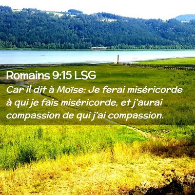 Picture 02 - Romains 9:15 LSG - Car il dit à Moïse: Je ferai miséricorde à - Bible Verse Picture