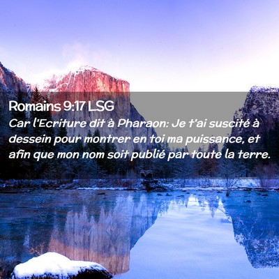 Picture 02 - Romains 9:17 LSG - Car l'Ecriture dit à Pharaon: Je t'ai suscité - Bible Verse Picture