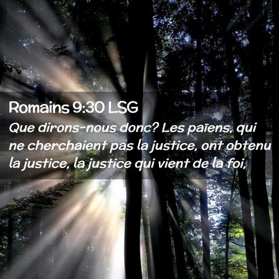 Picture 02 - Romains 9:30 LSG - Que dirons-nous donc? Les païens, qui ne - Bible Verse Picture
