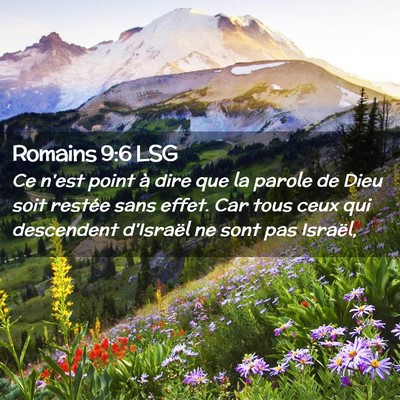 Picture 02 - Romains 9:6 LSG - Ce n'est point à dire que la parole de Dieu soit - Bible Verse Picture