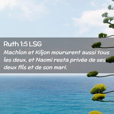 Picture 02 - Ruth 1:5 LSG - Machlon et Kiljon moururent aussi tous les deux, - Bible Verse Picture