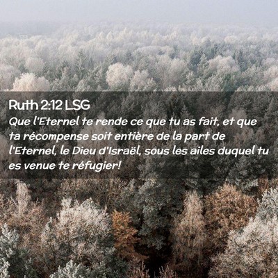 Picture 02 - Ruth 2:12 LSG - Que l'Eternel te rende ce que tu as fait, et que - Bible Verse Picture