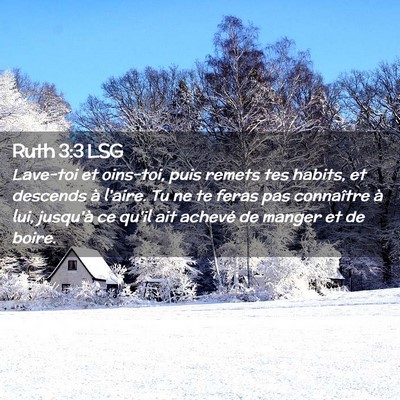 Picture 02 - Ruth 3:3 LSG - Lave-toi et oins-toi, puis remets tes habits, et - Bible Verse Picture