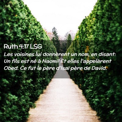 Picture 02 - Ruth 4:17 LSG - Les voisines lui donnèrent un nom, en disant: Un - Bible Verse Picture