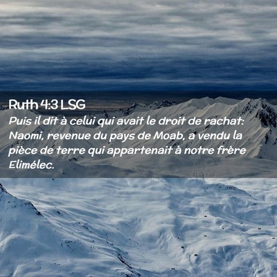 Picture 02 - Ruth 4:3 LSG - Puis il dit à celui qui avait le droit de - Bible Verse Picture