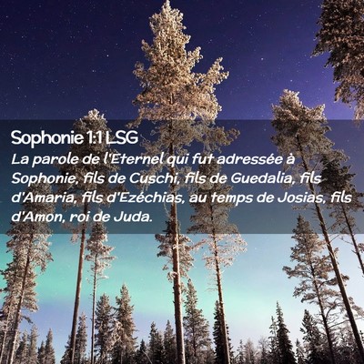 Picture 02 - Sophonie 1:1 LSG - La parole de l'Eternel qui fut adressée à - Bible Verse Picture