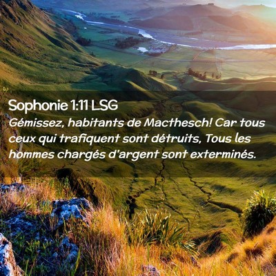 Picture 02 - Sophonie 1:11 LSG - Gémissez, habitants de Macthesch! Car tous ceux - Bible Verse Picture