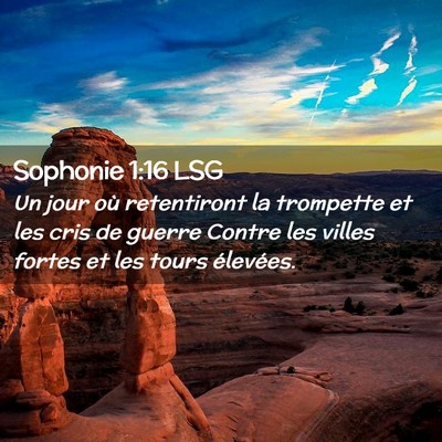 Picture 02 - Sophonie 1:16 LSG - Un jour où retentiront la trompette et les cris - Bible Verse Picture