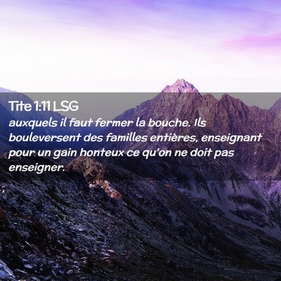 Picture 02 - Tite 1:11 LSG - auxquels il faut fermer la bouche. Ils - Bible Verse Picture