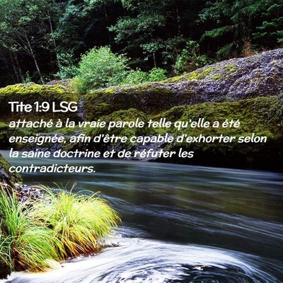 Picture 02 - Tite 1:9 LSG - attaché à la vraie parole telle qu'elle a été - Bible Verse Picture