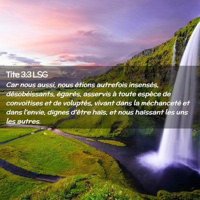 Picture 02 - Tite 3:3 LSG - Car nous aussi, nous étions autrefois insensés, - Bible Verse Picture
