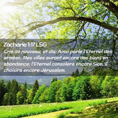 Picture 02 - Zacharie 1:17 LSG - Crie de nouveau, et dis: Ainsi parle l'Eternel - Bible Verse Picture