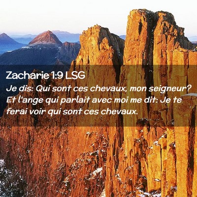 Picture 02 - Zacharie 1:9 LSG - Je dis: Qui sont ces chevaux, mon seigneur? Et - Bible Verse Picture