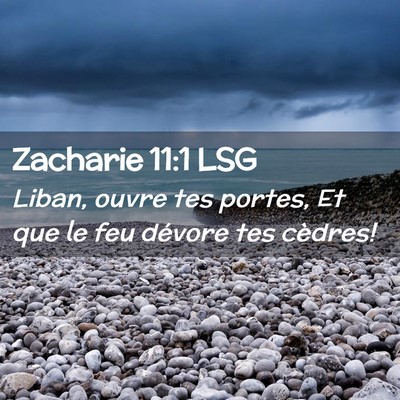 Picture 02 - Zacharie 11:1 LSG - Liban, ouvre tes portes, Et que le feu dévore - Bible Verse Picture