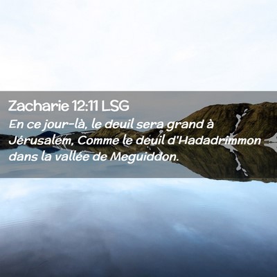 Picture 02 - Zacharie 12:11 LSG - En ce jour-là, le deuil sera grand à - Bible Verse Picture