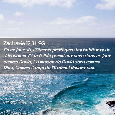 Picture 02 - Zacharie 12:8 LSG - En ce jour-là, l'Eternel protégera les - Bible Verse Picture