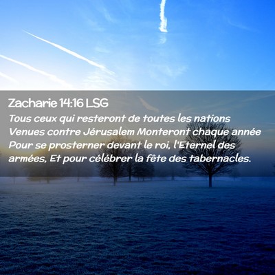 Picture 02 - Zacharie 14:16 LSG - Tous ceux qui resteront de toutes les nations - Bible Verse Picture
