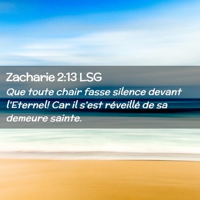Picture 02 - Zacharie 2:13 LSG - Que toute chair fasse silence devant l'Eternel! - Bible Verse Picture