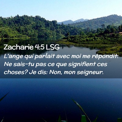 Picture 02 - Zacharie 4:5 LSG - L'ange qui parlait avec moi me répondit: Ne - Bible Verse Picture