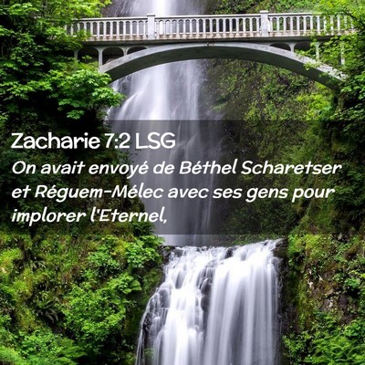 Picture 02 - Zacharie 7:2 LSG - On avait envoyé de Béthel Scharetser et - Bible Verse Picture