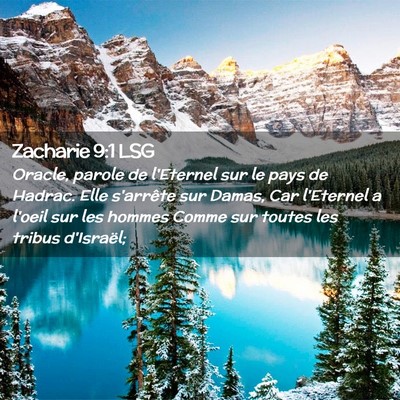 Picture 02 - Zacharie 9:1 LSG - Oracle, parole de l'Eternel sur le pays de - Bible Verse Picture