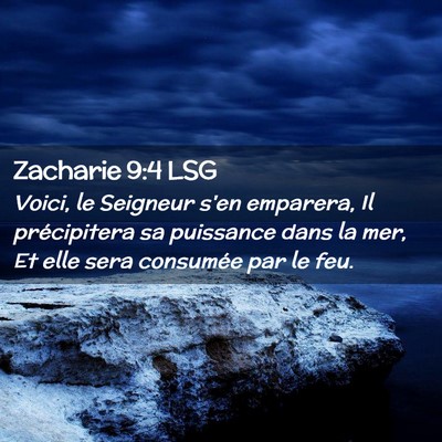 Picture 02 - Zacharie 9:4 LSG - Voici, le Seigneur s'en emparera, Il précipitera - Bible Verse Picture