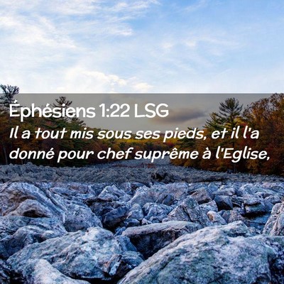 Picture 02 - Éphésiens 1:22 LSG - Il a tout mis sous ses pieds, et il l'a donné - Bible Verse Picture