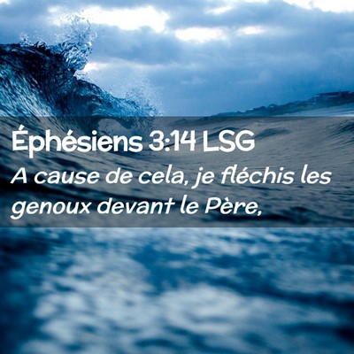 Picture 02 - Éphésiens 3:14 LSG - A cause de cela, je fléchis les genoux devant le - Bible Verse Picture
